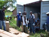 Unpacking the container
