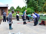 Starting tent construction