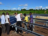 Constructing the tray for the solar panels